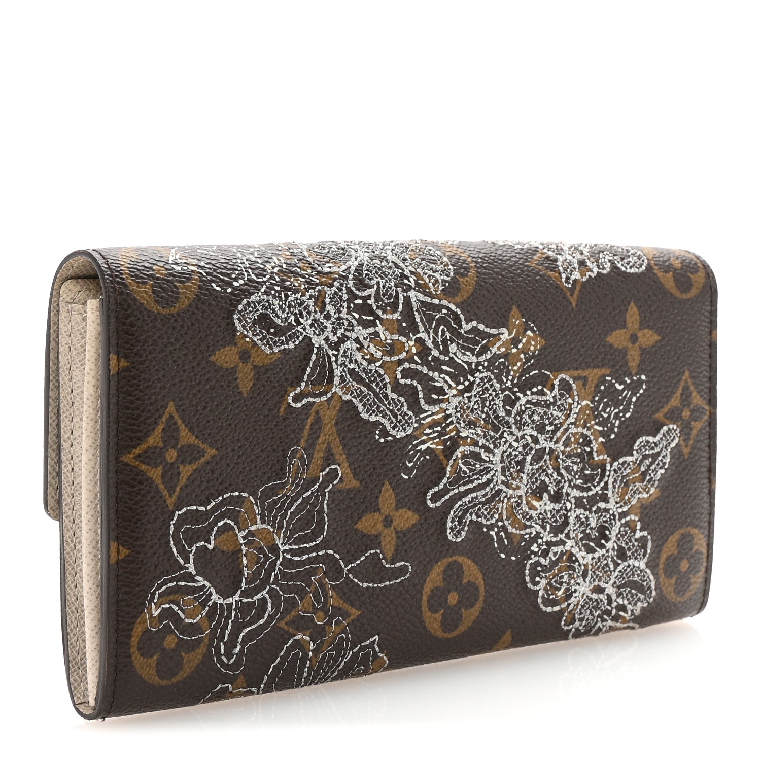 Monogram Dentelle Sarah Wallet Silver