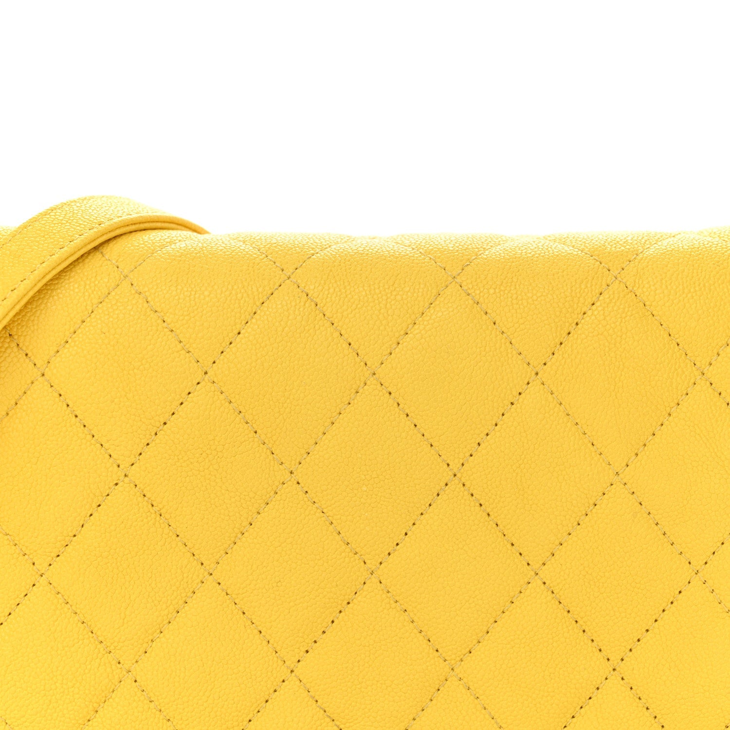 Caviar Quilted Boy Wallet On Chain WOC Yellow