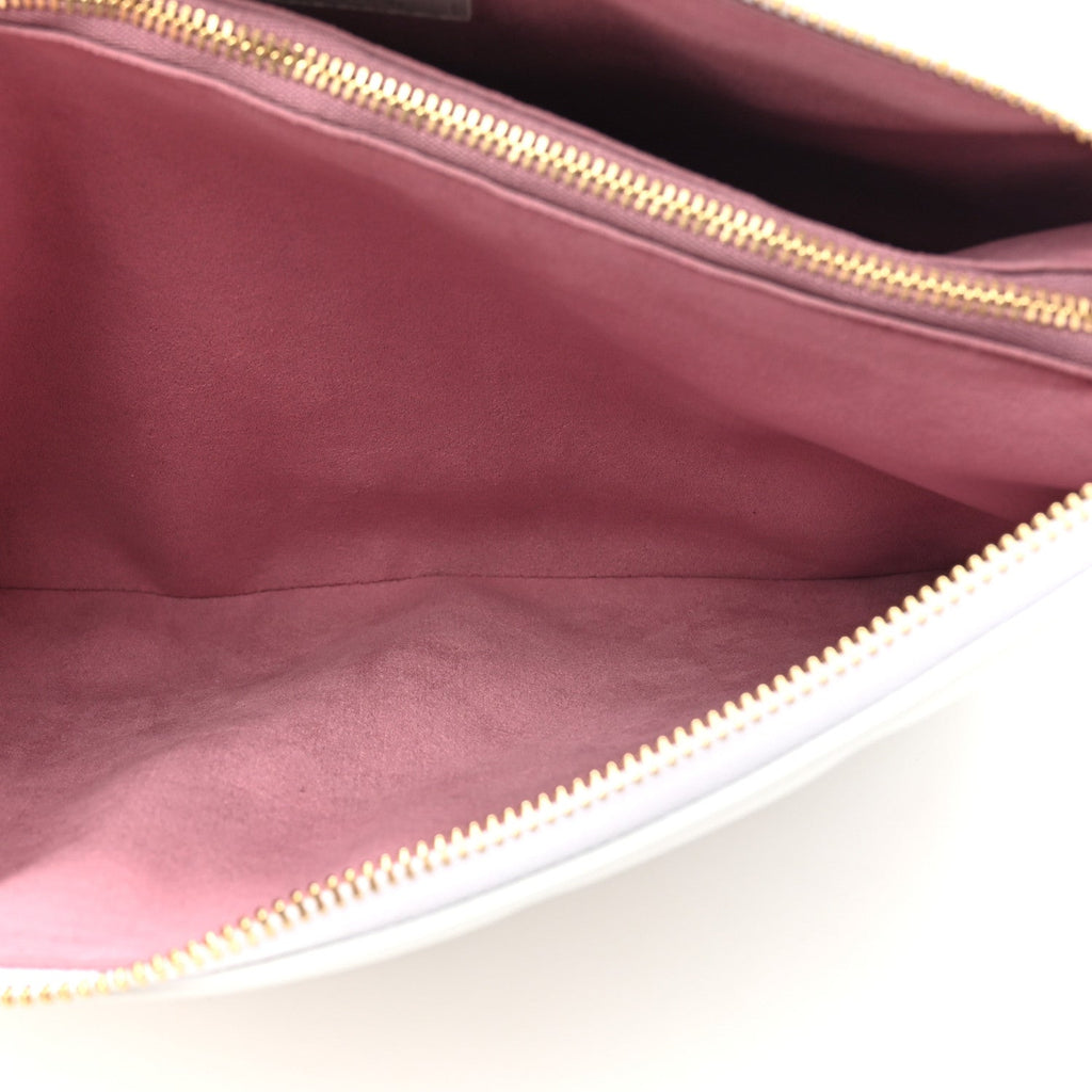 Lambskin Embossed Monogram LV Garden Coussin PM Cream