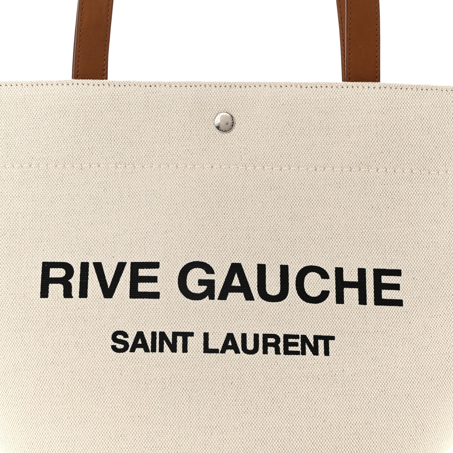 Linen Calfskin Rive Gauche Tote Greggio Brick