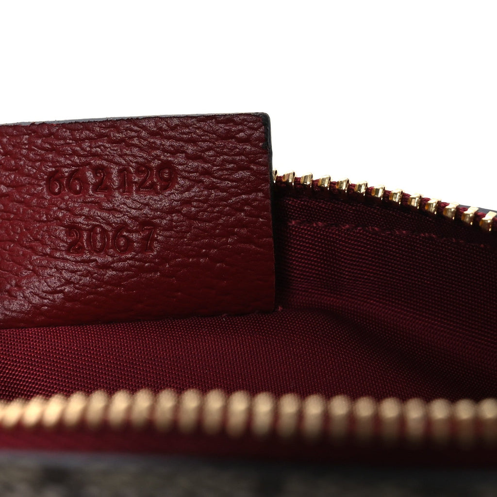 GG Supreme Monogram Cat Pencil Case Beige Ebony