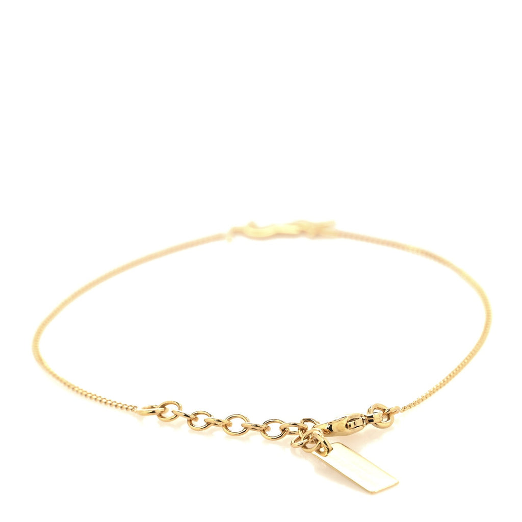 Brass Monogram Charm Bracelet Gold