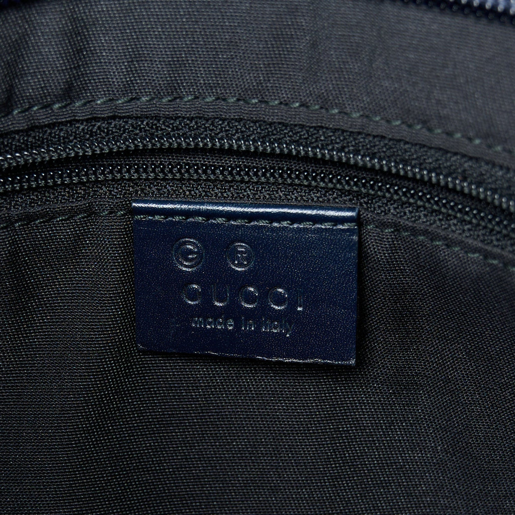 GG Plus Monogram Medium Flat Messenger Bag Navy