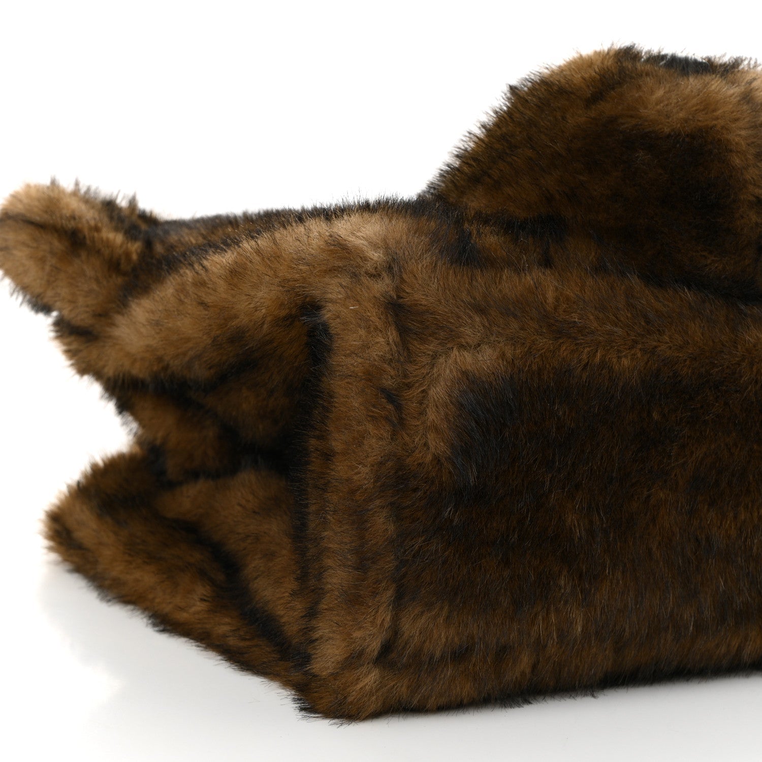 Faux Fur The Teddy Bear Tote Bag Ebony