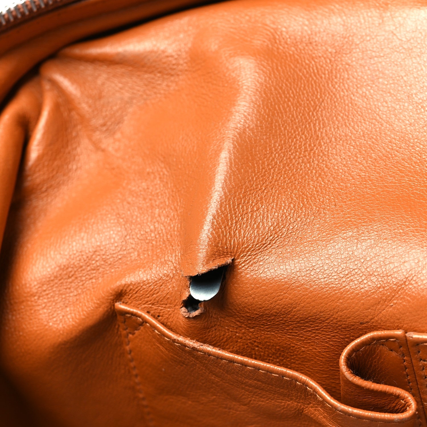 Calfskin My Dior Frame Double Pocket Satchel Brown