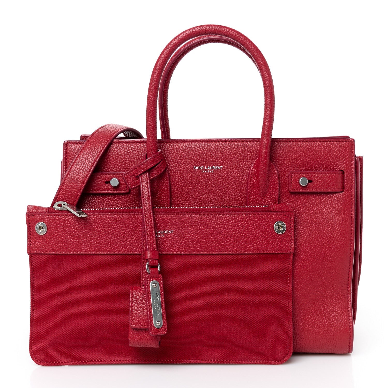 Grained Calfskin Baby Sac De Jour Souple Red