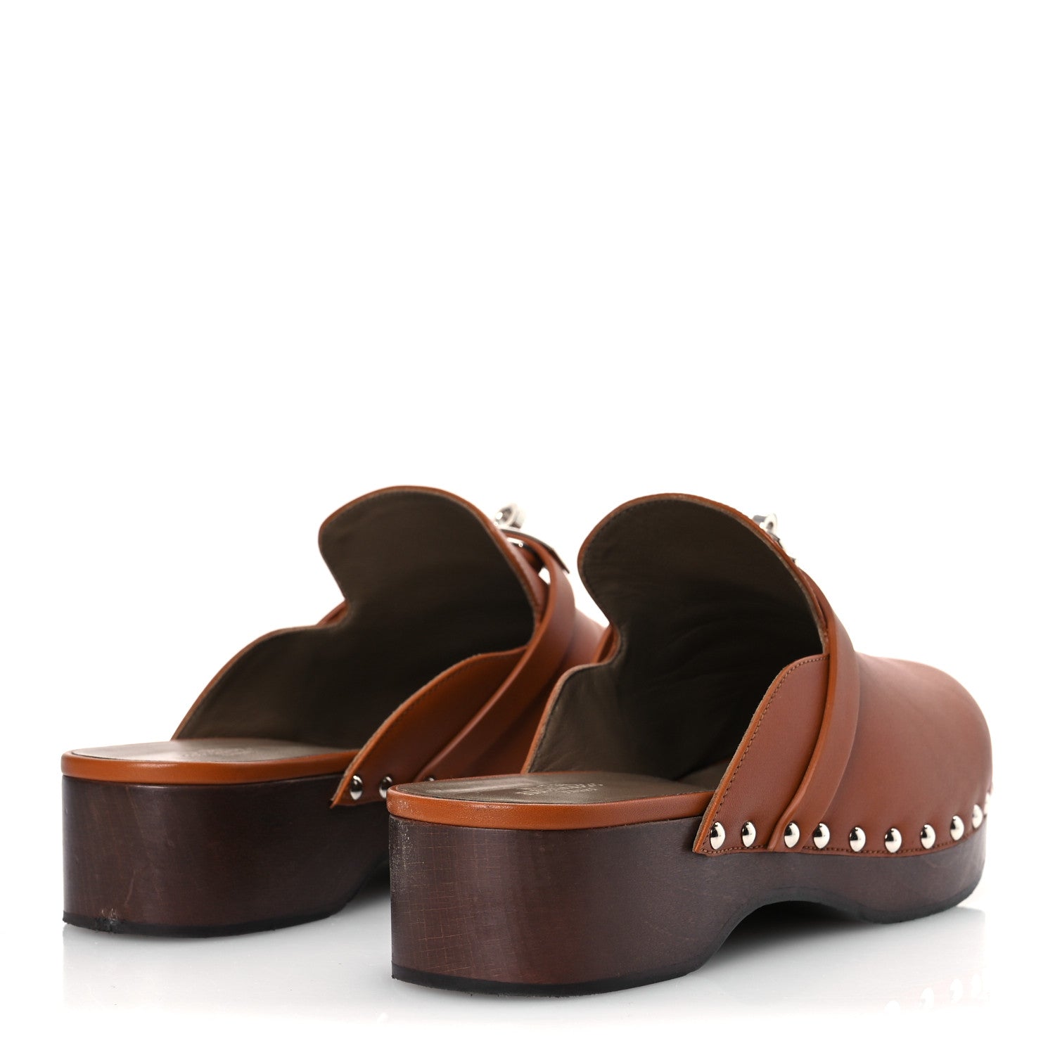 Heritage Calfskin Carlotta Mules 39 Naturel