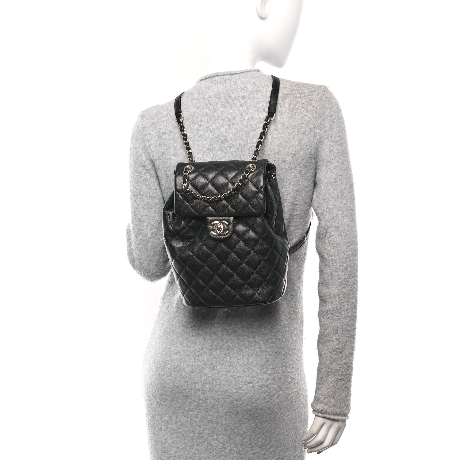 Caviar Quilted Urban Spirit Backpack Black