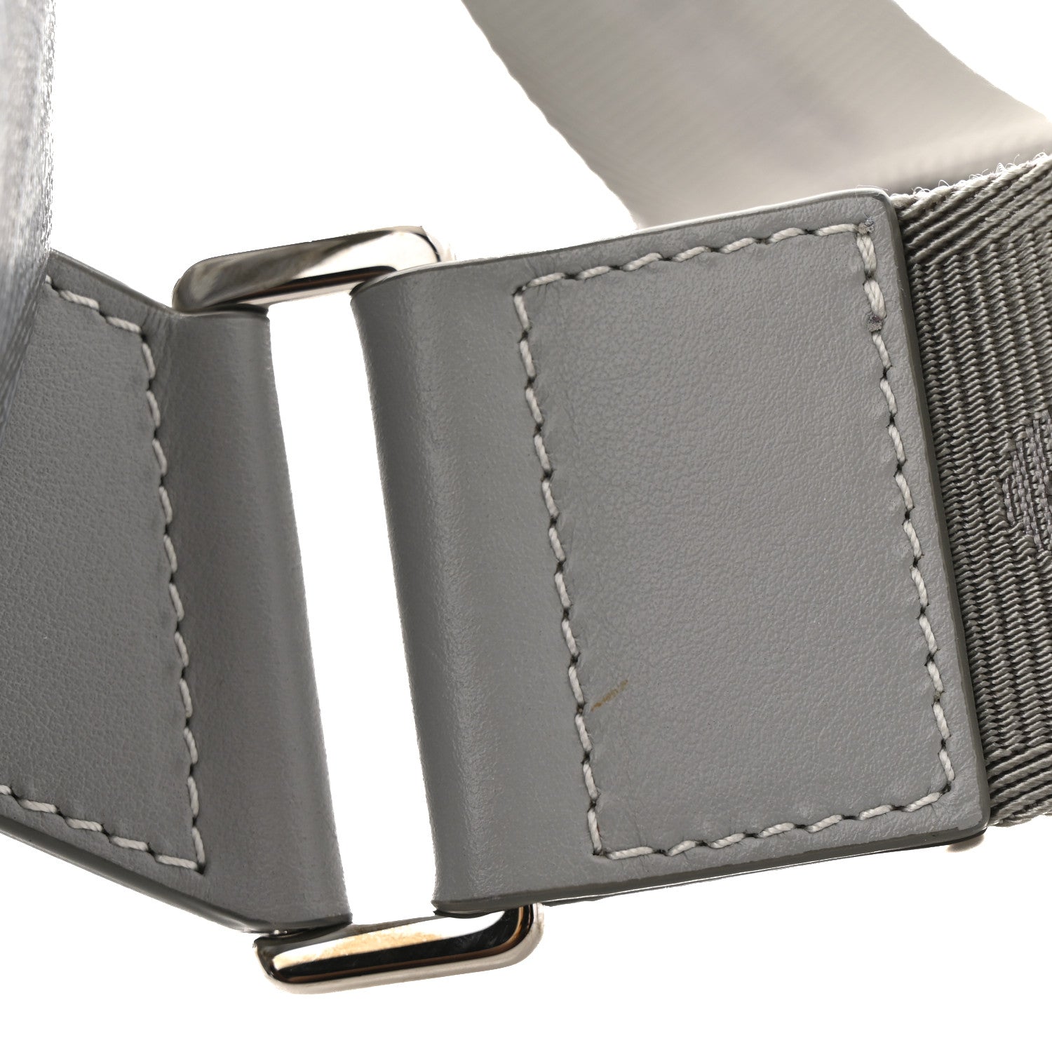 Coated Canvas Calfskin CD Diamond Mens Saddle Bag Gray