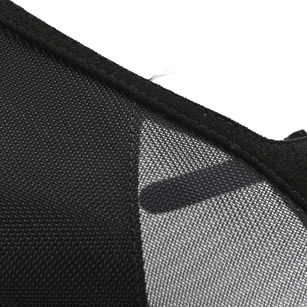 Mesh Suede Grosgrain Pearls Cap Toe Mary Jane Pumps  37.5 Black