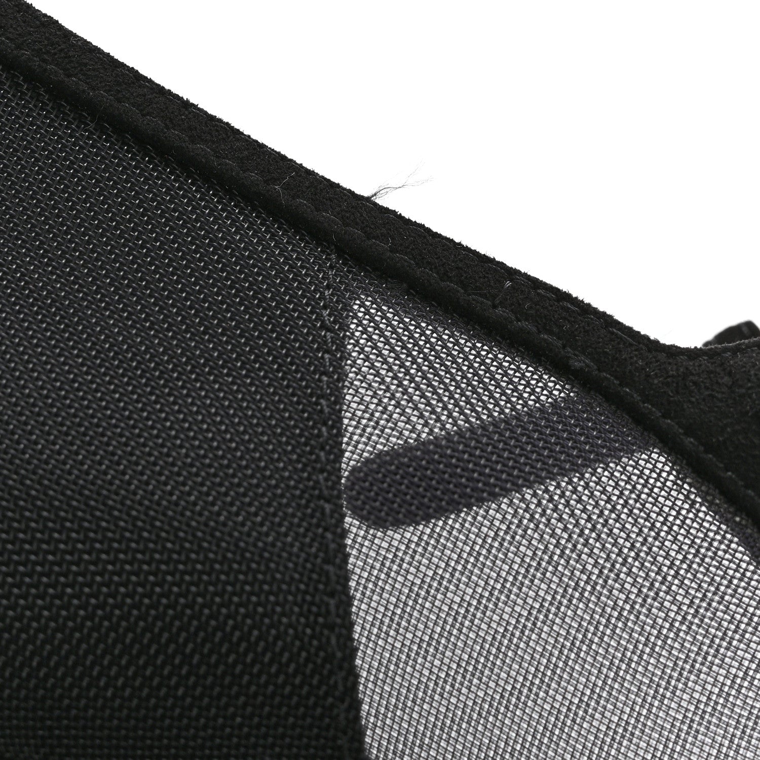 Mesh Suede Grosgrain Pearls Cap Toe Mary Jane Pumps  37.5 Black