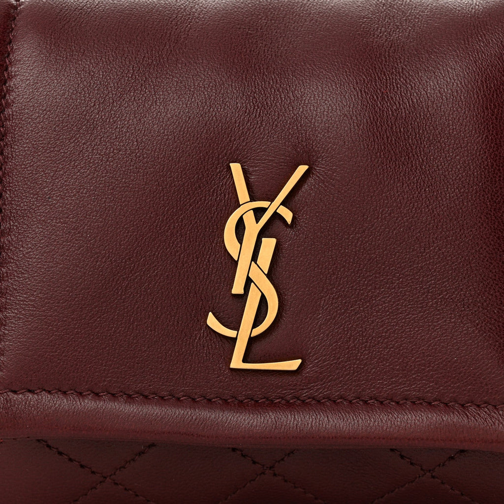 Lambskin Quilted Monogram Mini Nolita Hot Wine