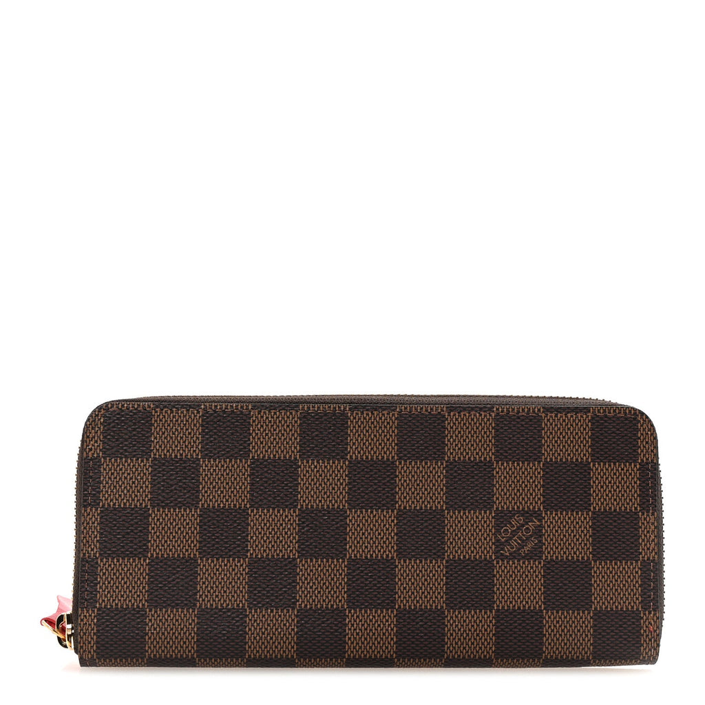 Damier Ebene Clemence Wallet Cherry