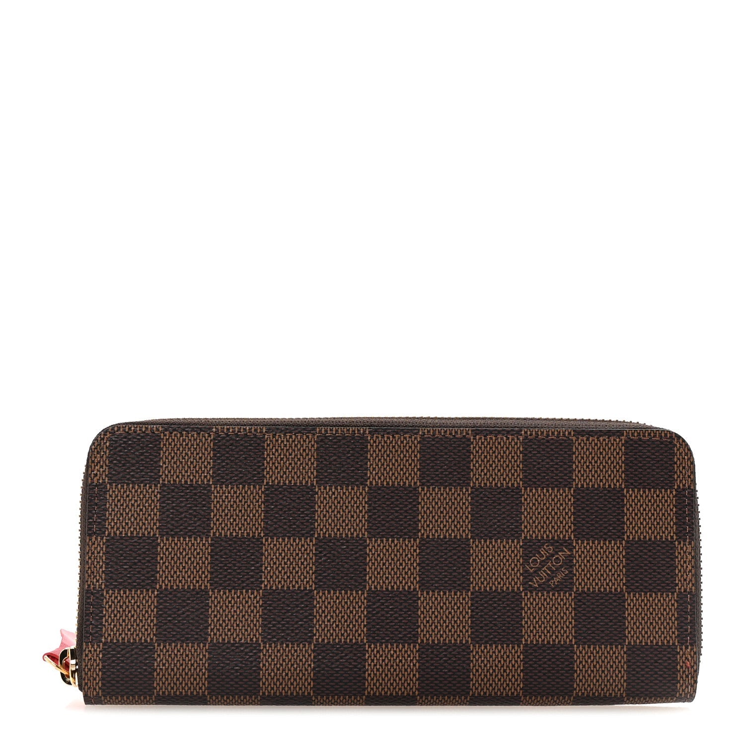 Damier Ebene Clemence Wallet Cherry