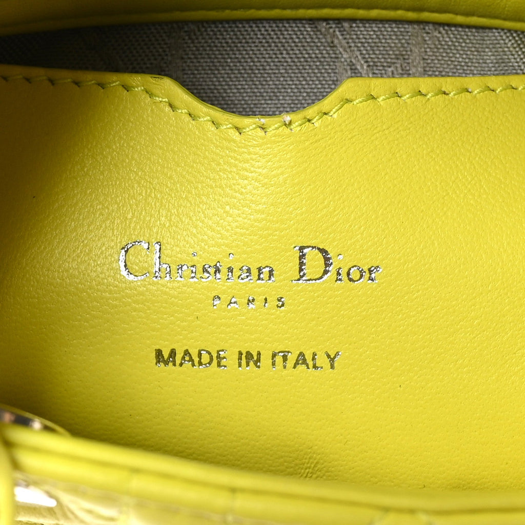 Lambskin Cannage Nano Lady Dior Acid