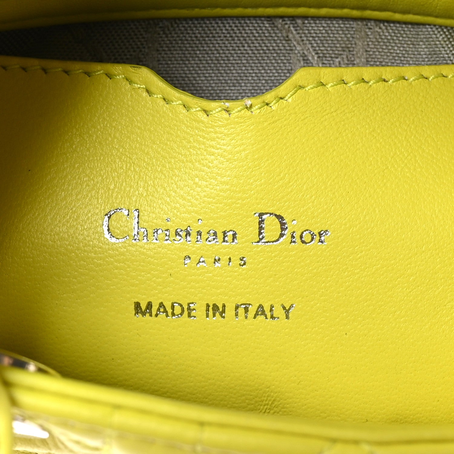 Lambskin Cannage Nano Lady Dior Acid