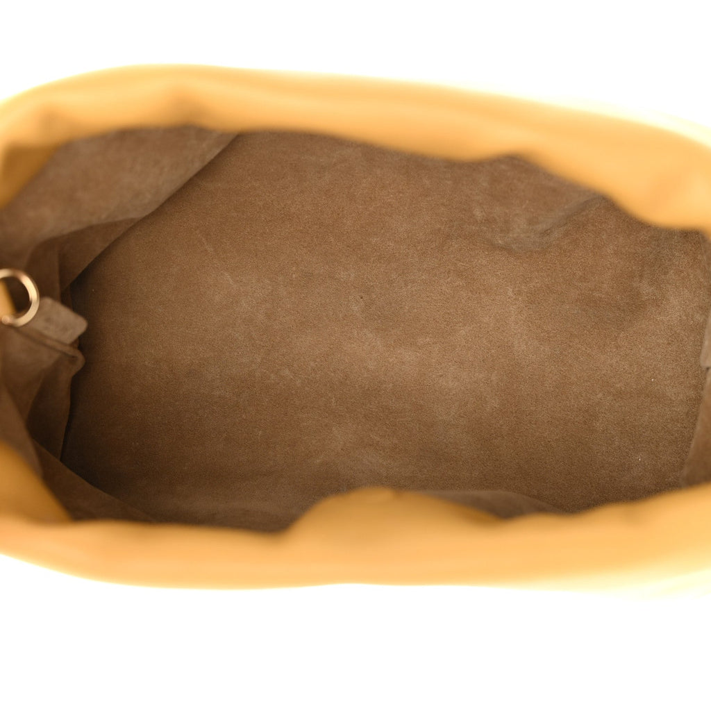 Mellow Nappa Donut Medium Chain Flamenco Knot Clutch Sahara