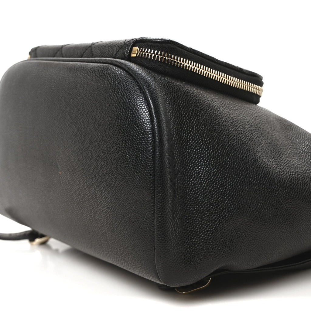 Caviar Quilted Business Affinity Backpack Black