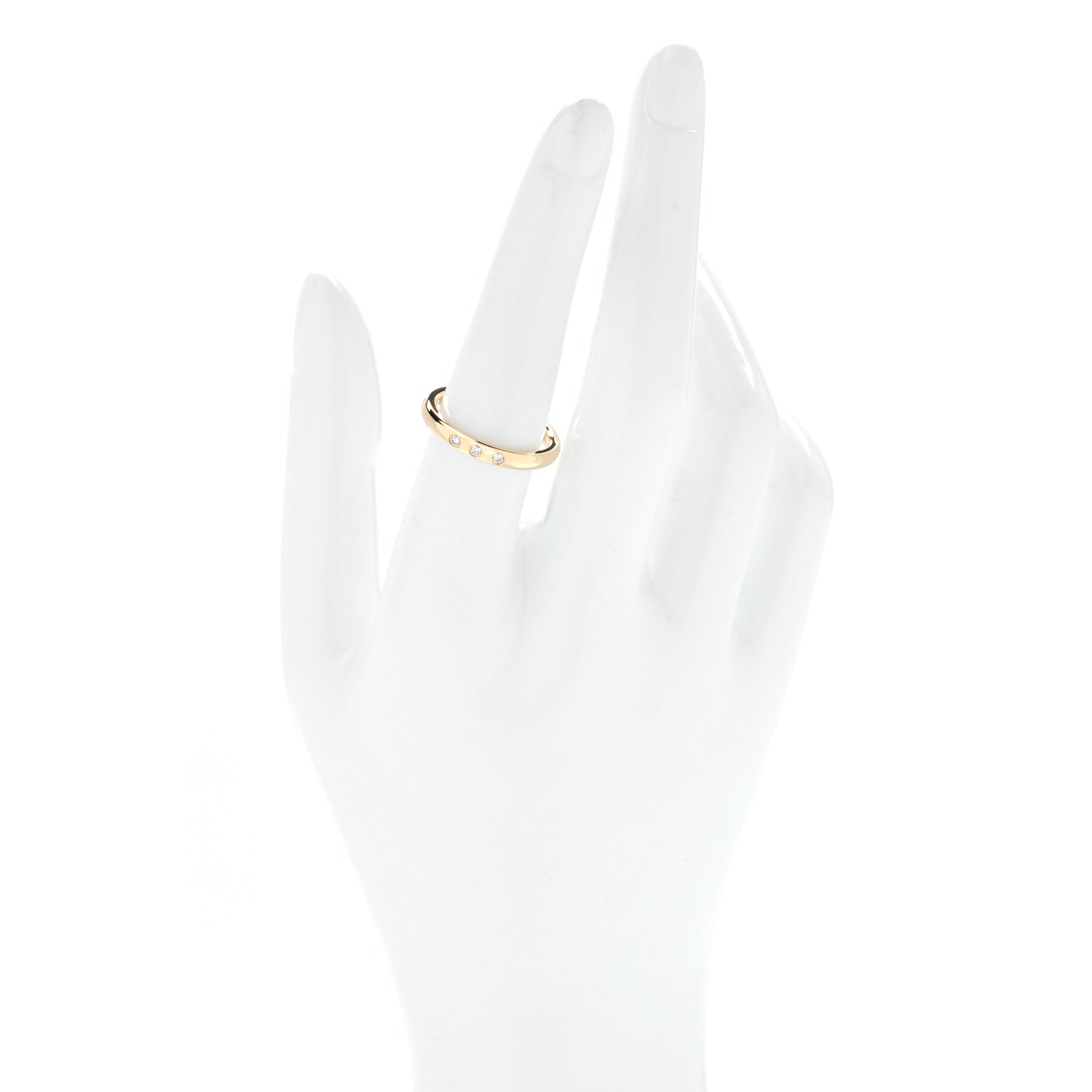 18K Yellow Gold Diamond Elsa Peretti Stacking Band Ring 54 6.75