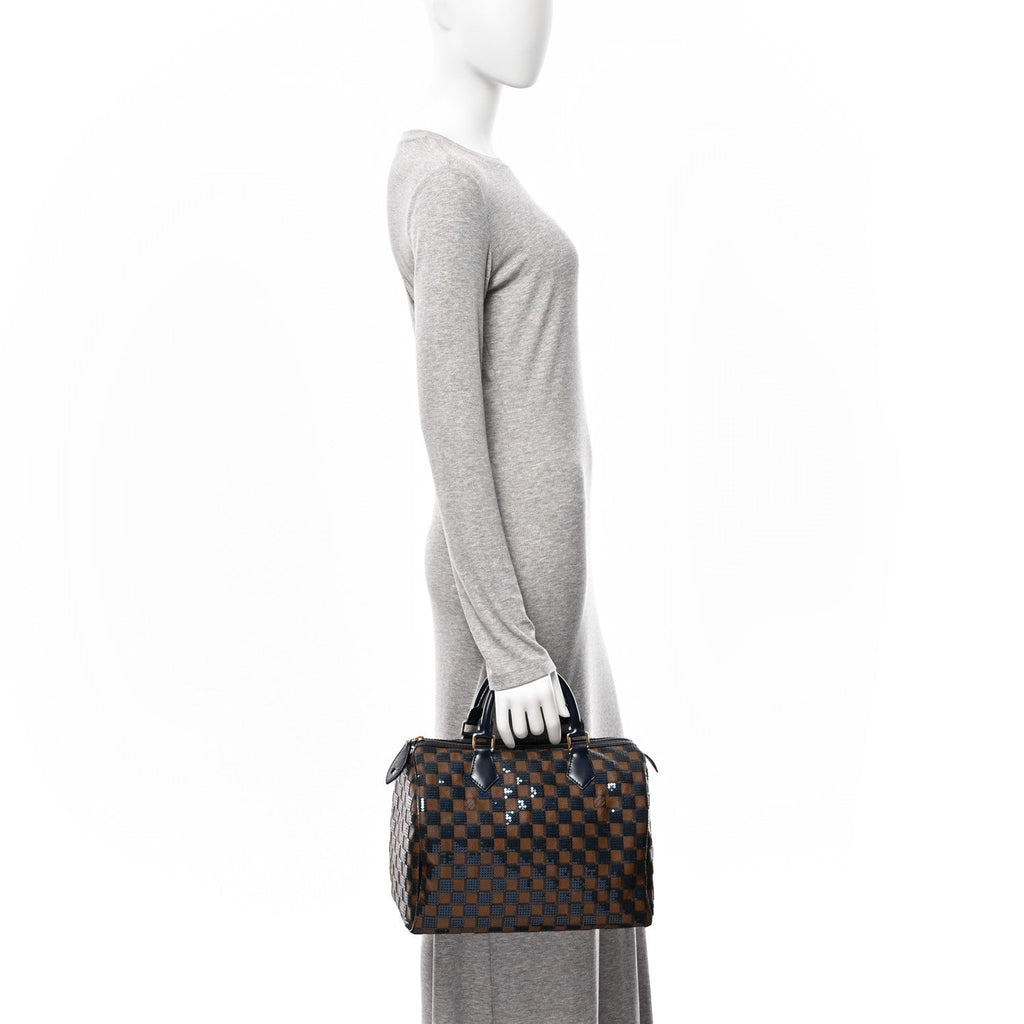Damier Paillettes Speedy 30 Blue