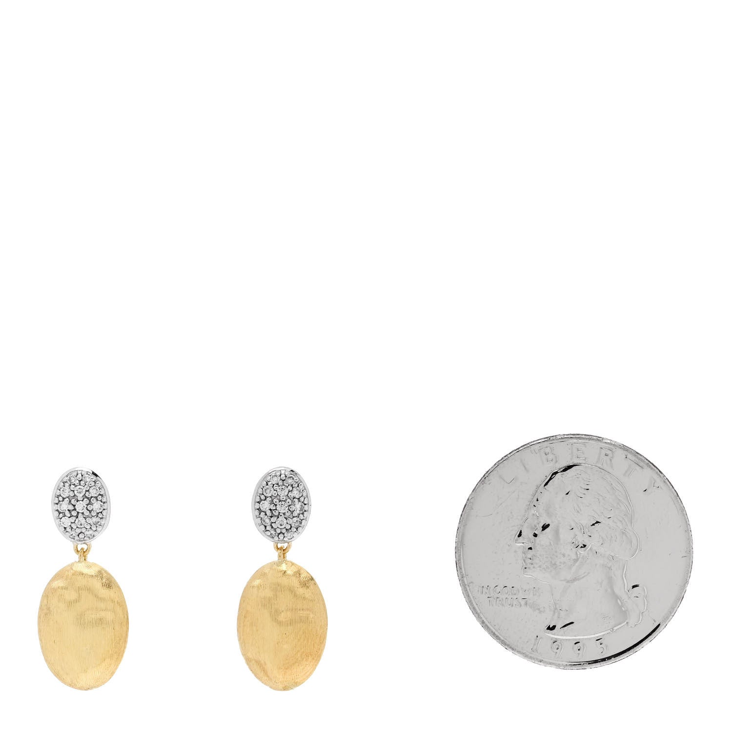 18K Yellow Gold Diamond Medium Siviglia Drop Earrings
