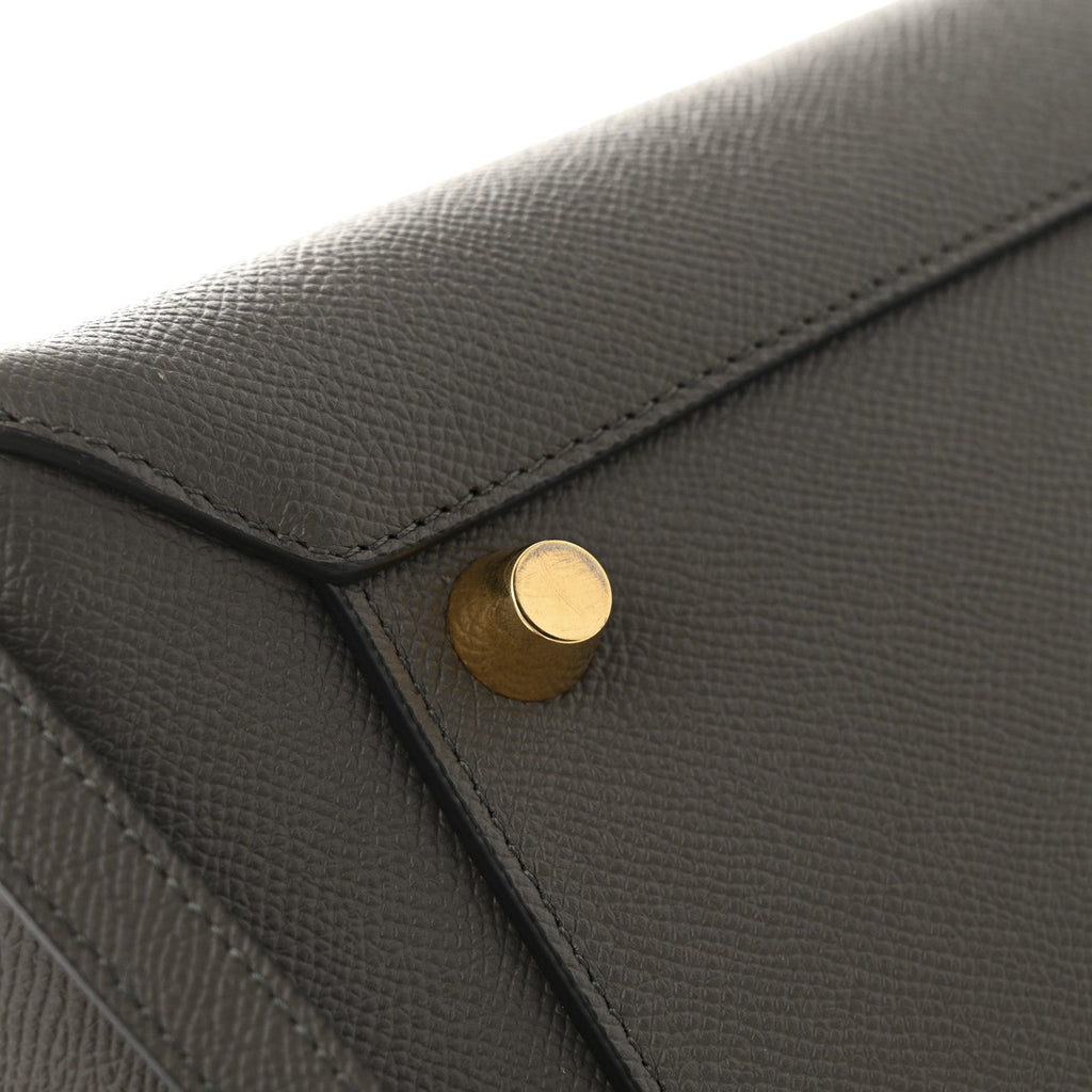 Grained Calfskin Mini Belt Bag Grey