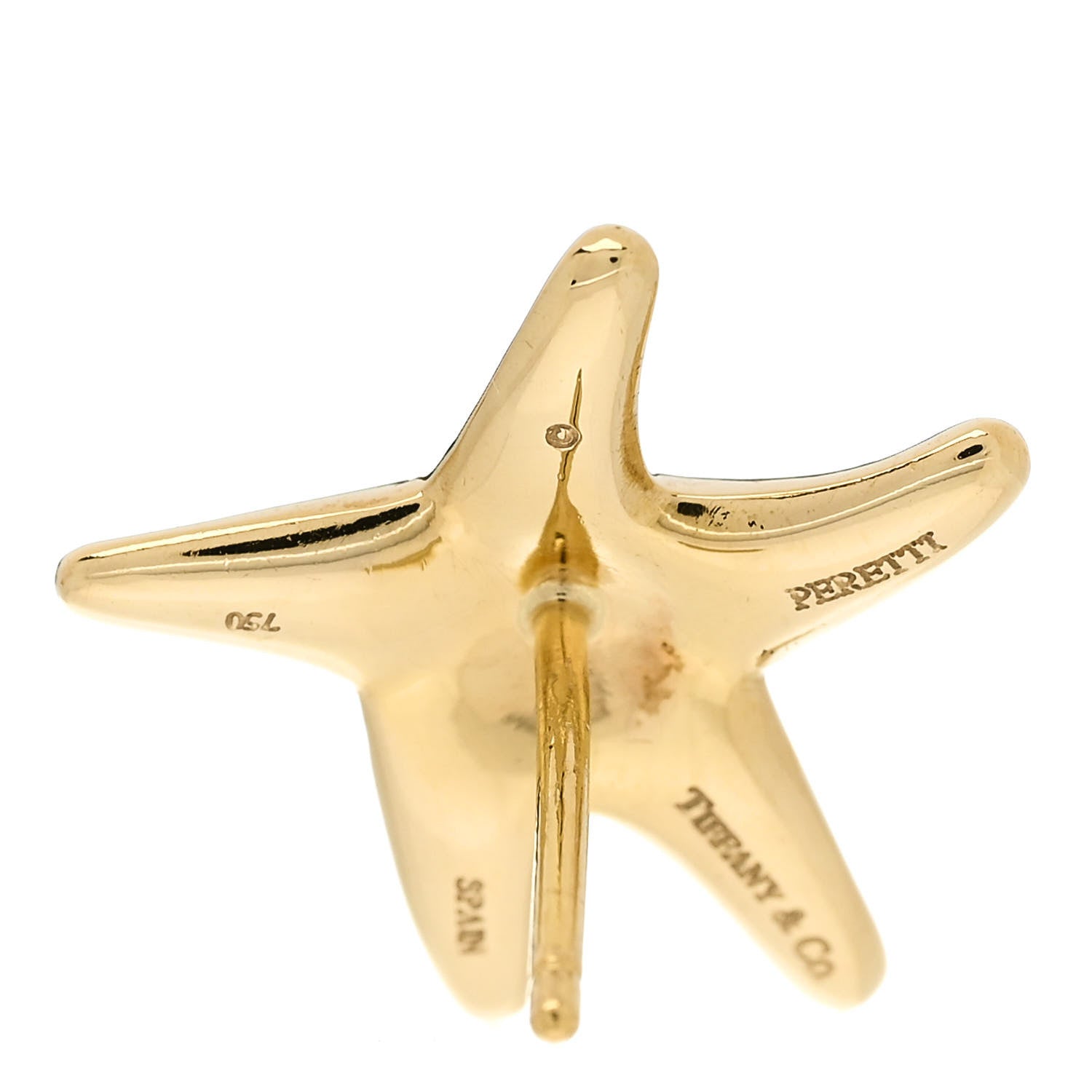 18K Yellow Gold Diamond Elsa Peretti Starfish Earrings