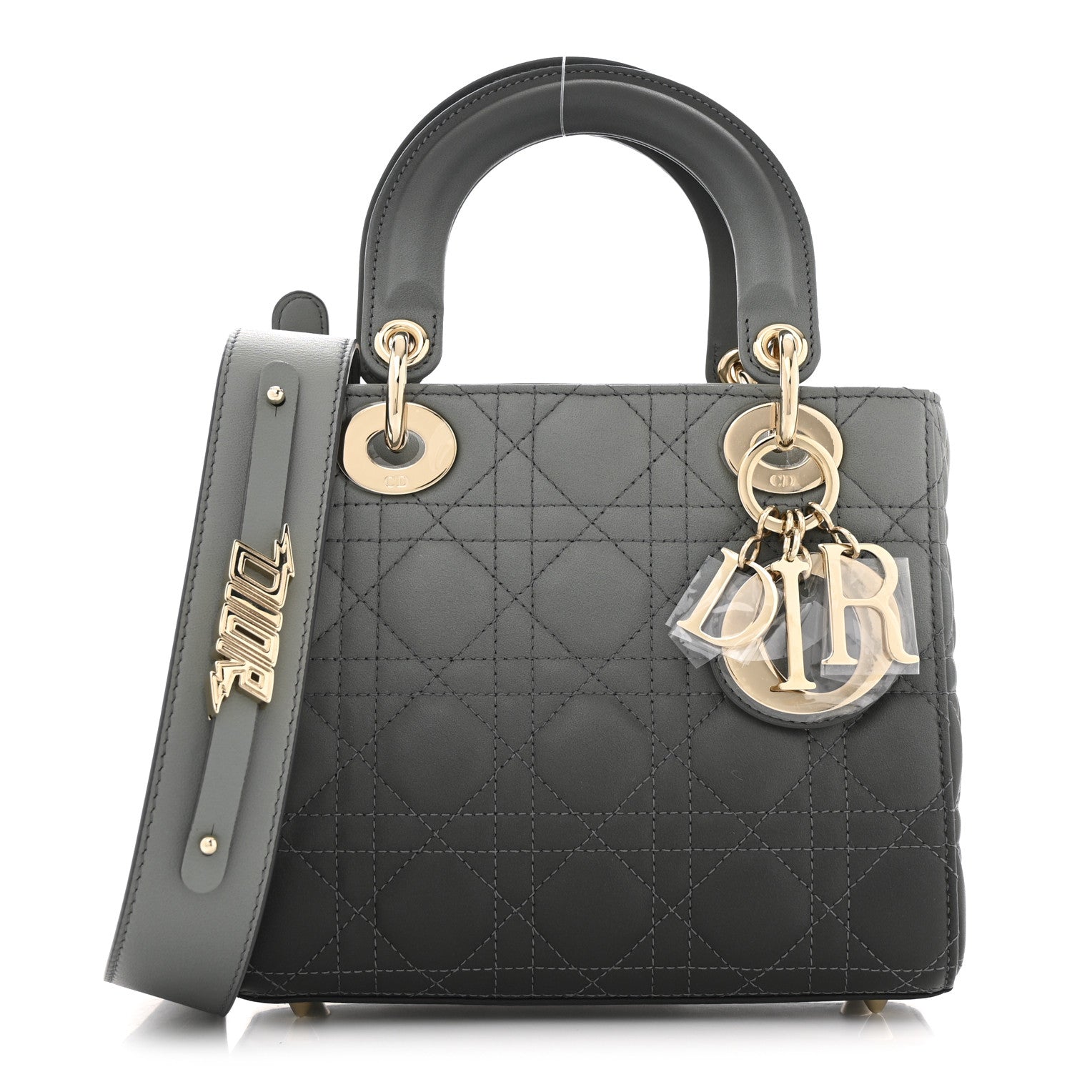 Lambskin Cannage Gradient Small My ABCDior Lady Dior Grey