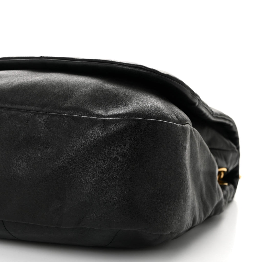 Lambskin Matelasse Monogram Large Jamie 4.3 Black