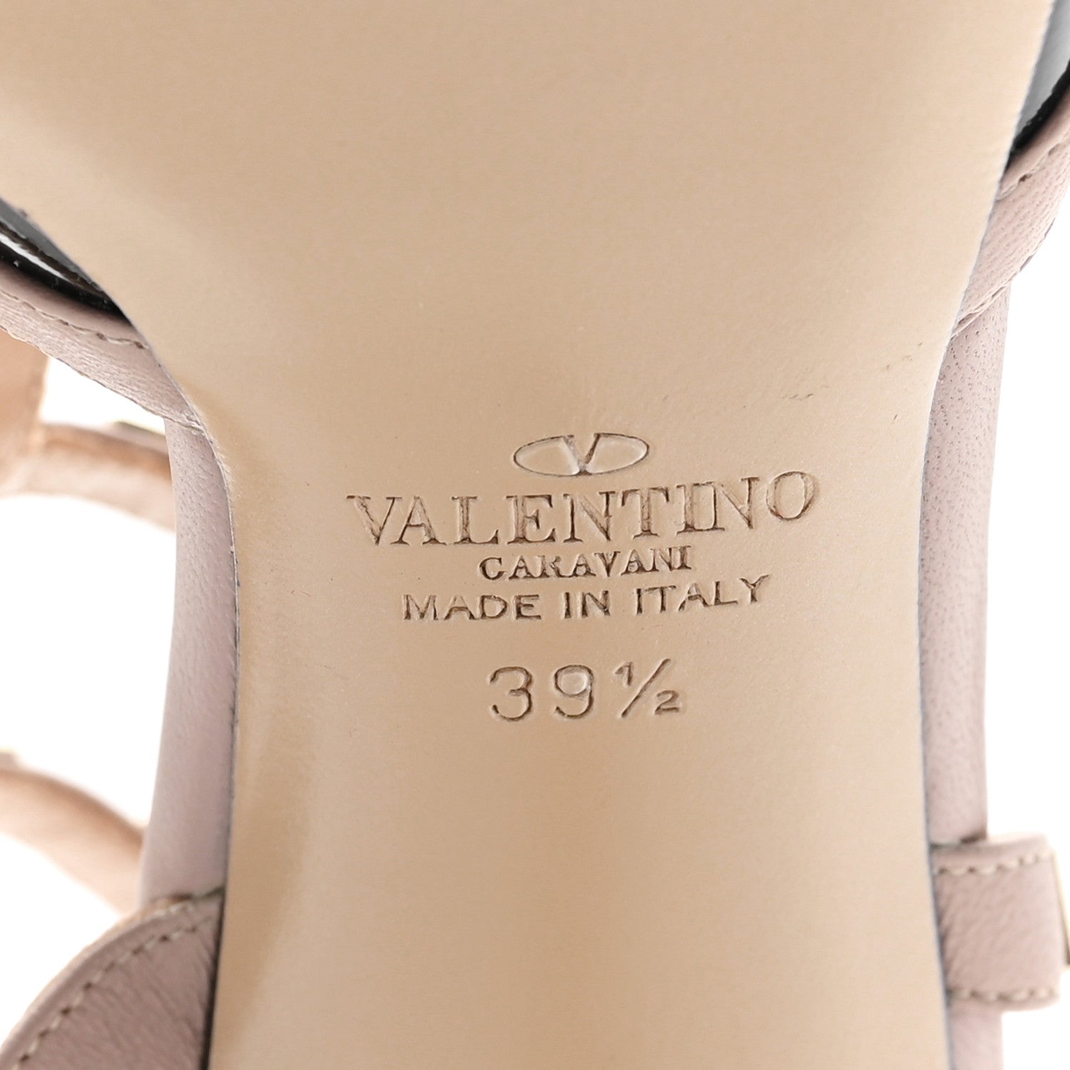 Calfskin Nappa Rockstud Ankle Strap 65mm Pumps 39.5 Black Poudre