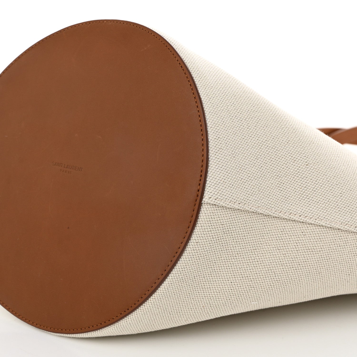 Linen Calfskin Rive Gauche Tote Greggio Brick