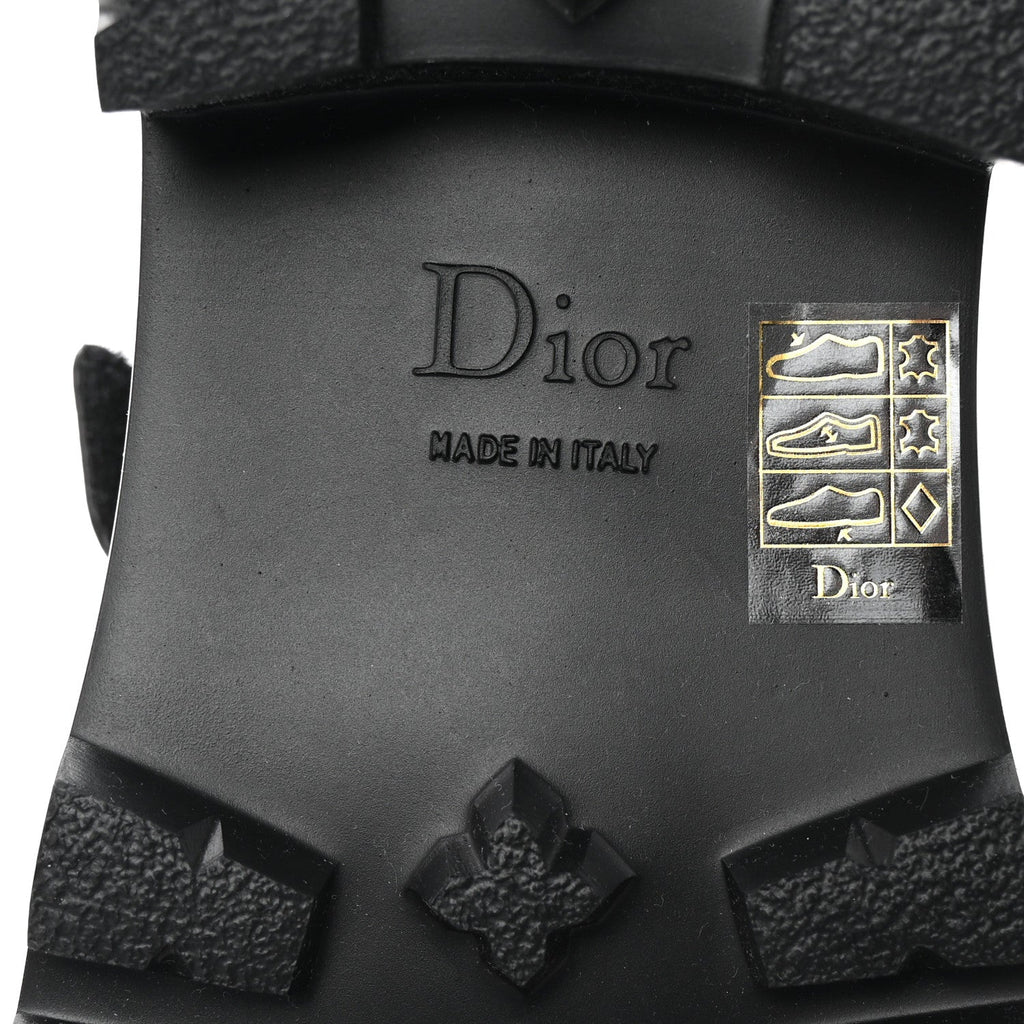 Lambskin Dioract Platform Sandals 36.5 Black