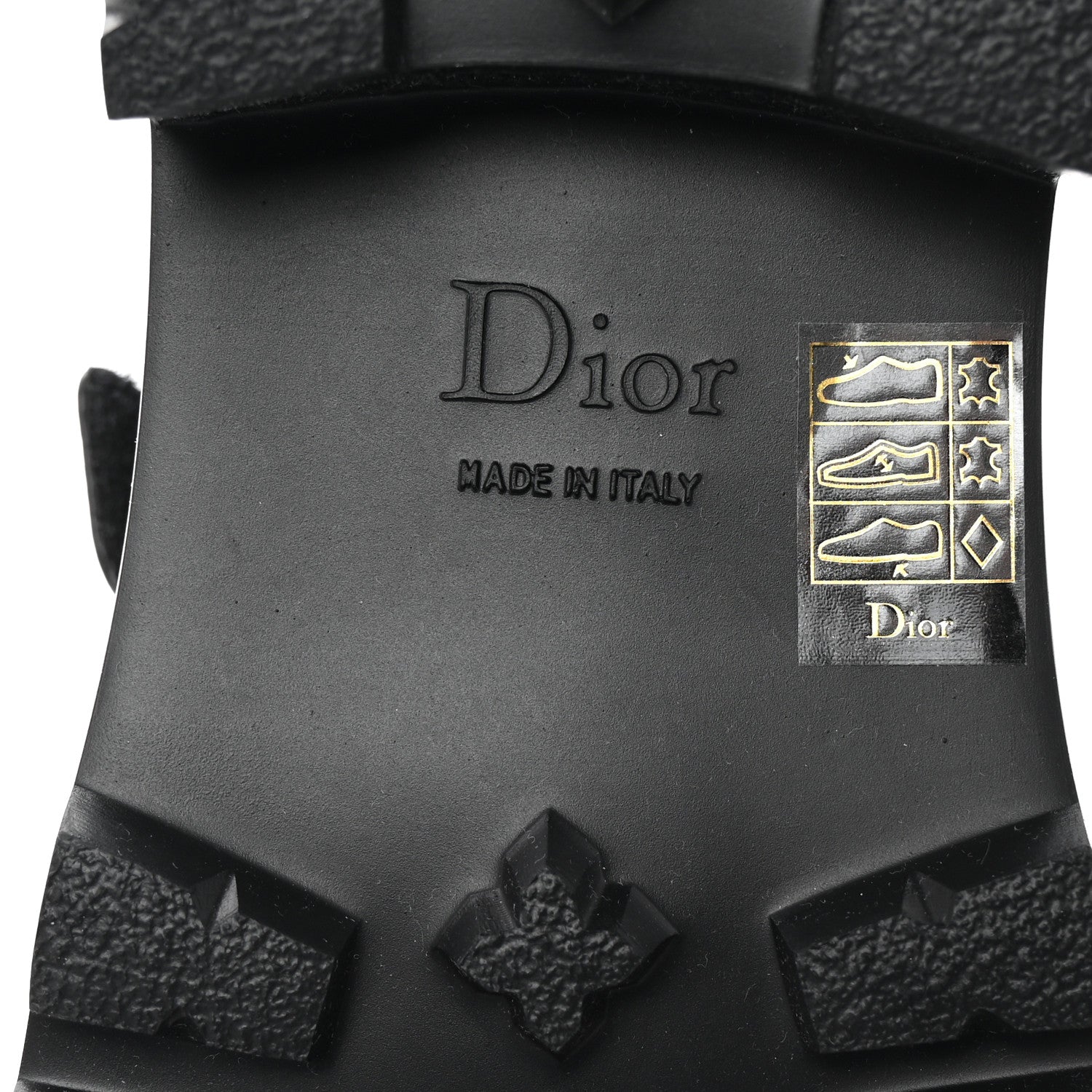 Lambskin Dioract Platform Sandals 36.5 Black