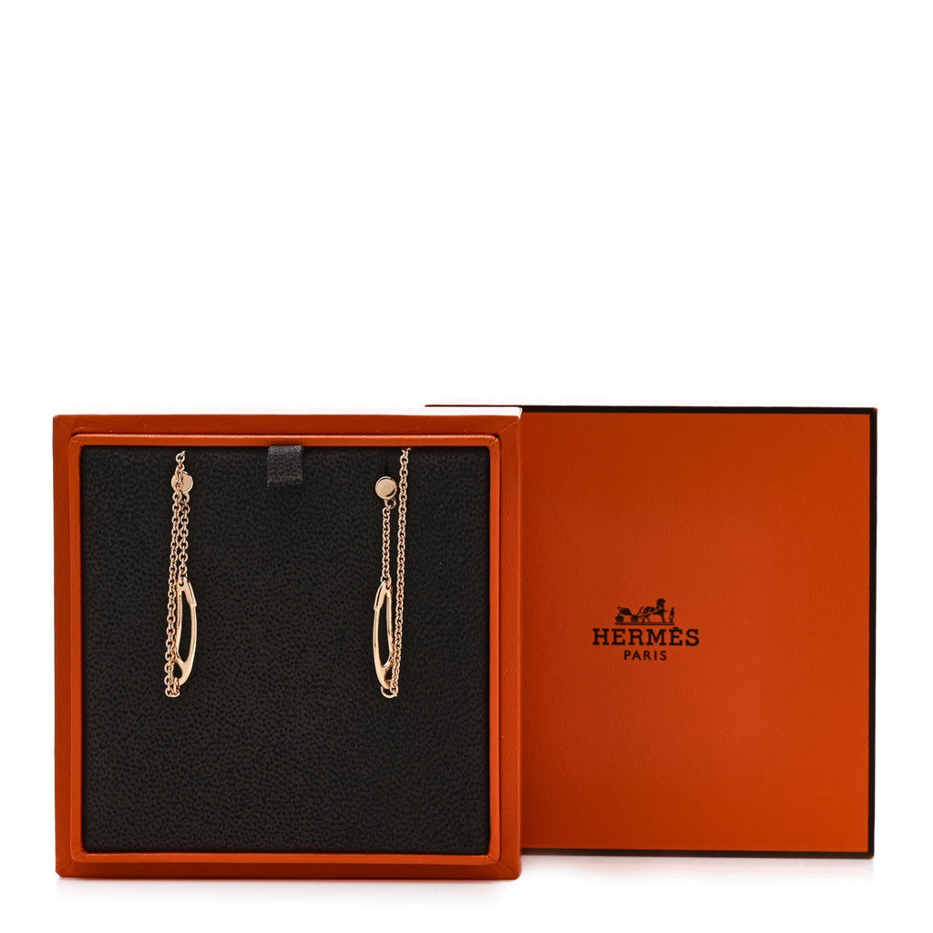 18K Rose Gold TPM Chaine D'Ancre Punk Earrings