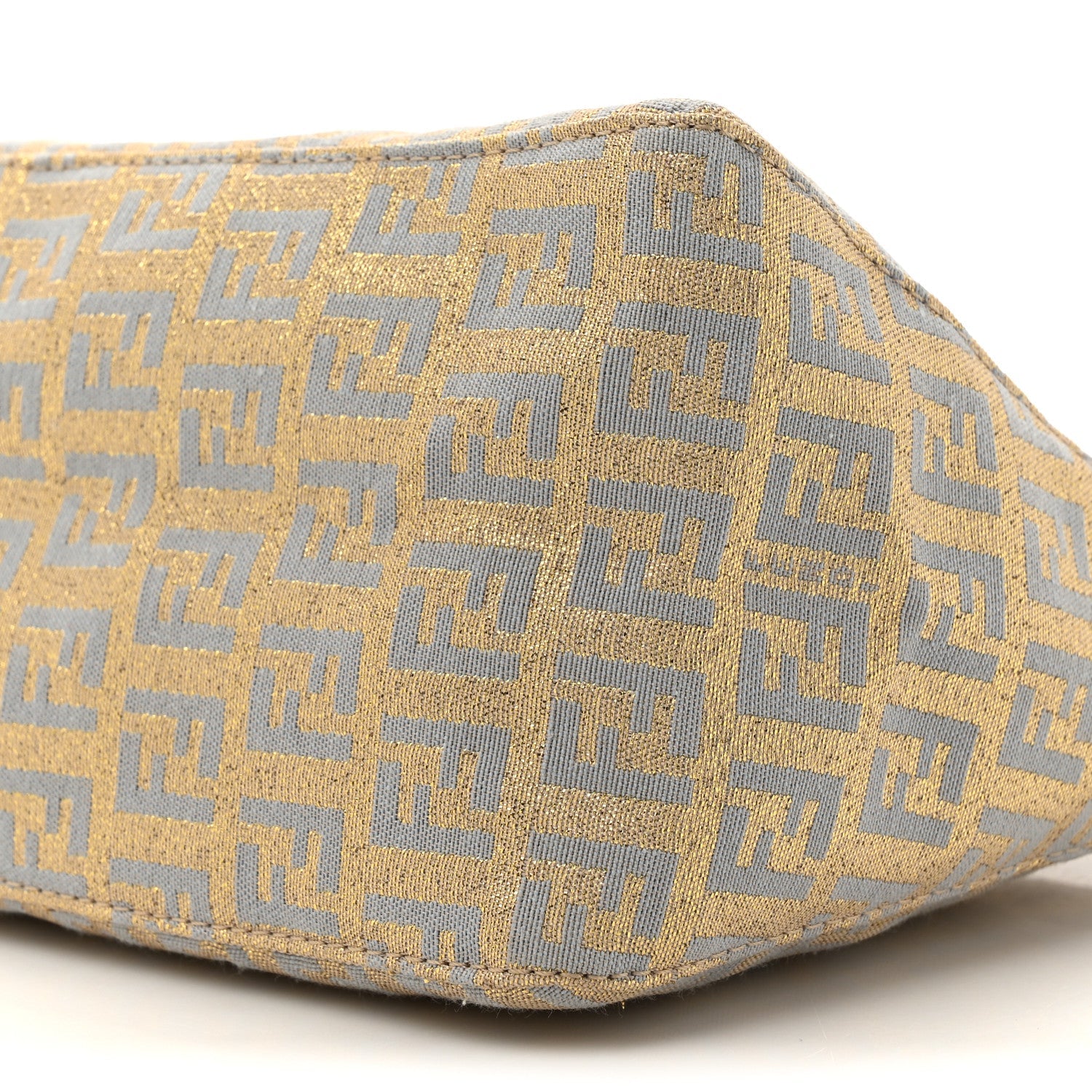 Metallic Jacquard Zucchino Pochette Oro Sabbia
