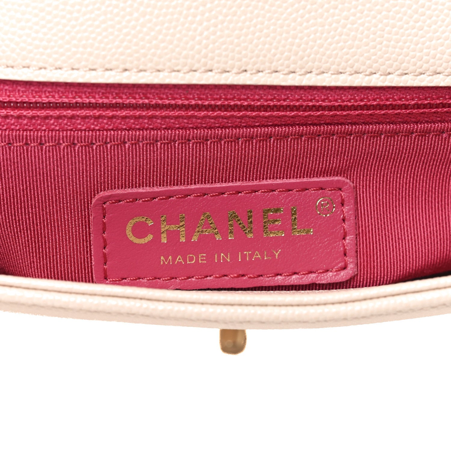 Caviar Quilted Small Fashion Therapy Flap Bag Beige