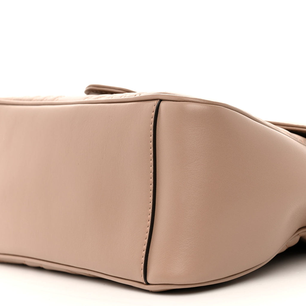 Calfskin Matelasse Small GG Marmont Top Handle Shoulder Bag Porcelain Rose