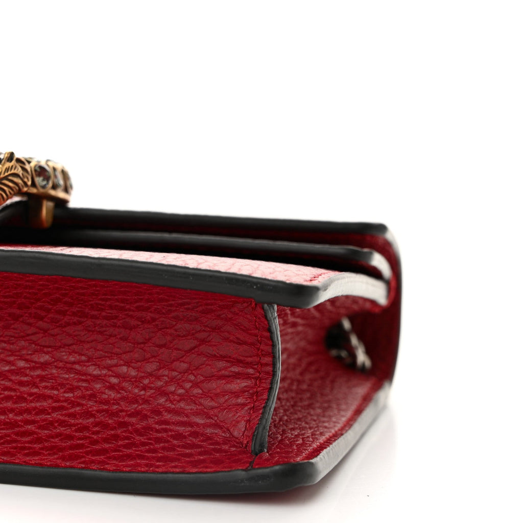 Calfskin Super Mini Dionysus Shoulder Bag Hibiscus Red