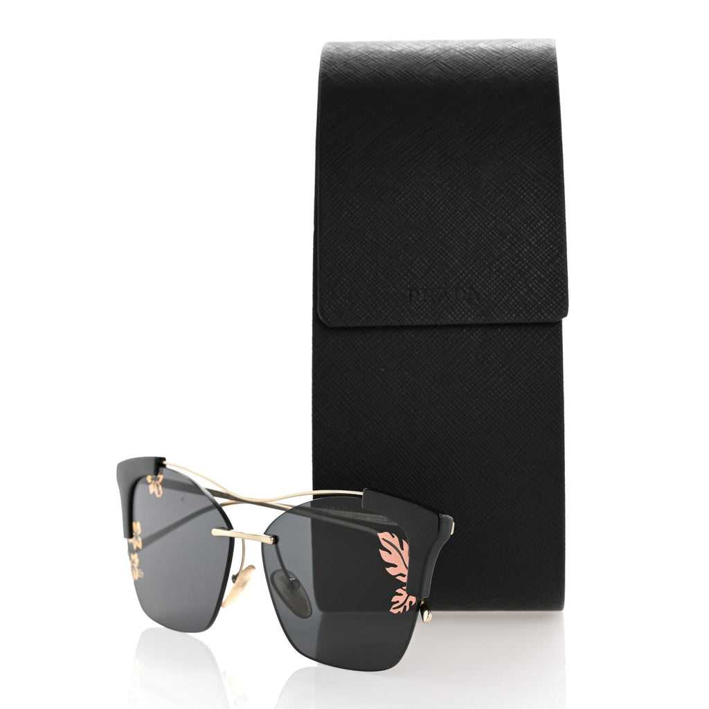 Cat Eye Floral Sunglasses SPR 21U Black