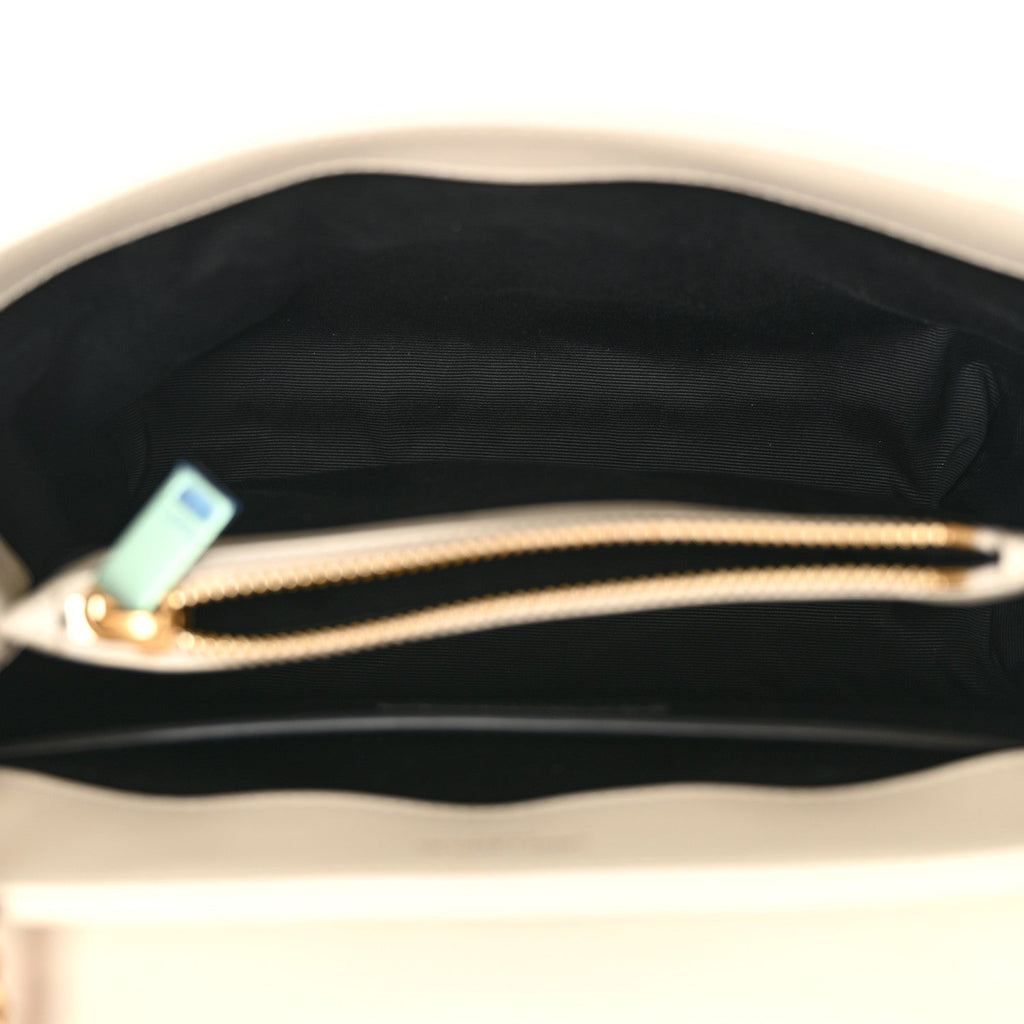 Calfskin Y Quilted Monogram Small Loulou Chain Satchel Crema Soft