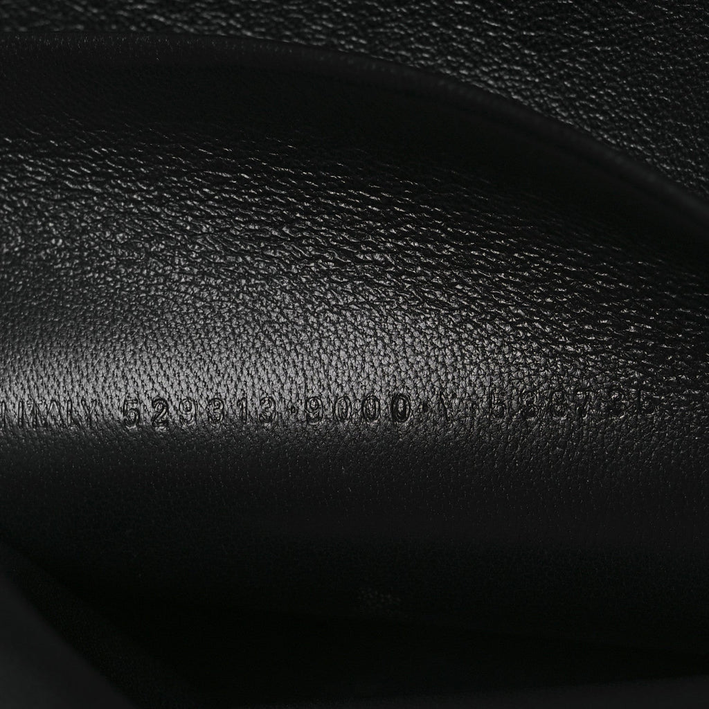 Calfskin Logo Large Zip Pouch White