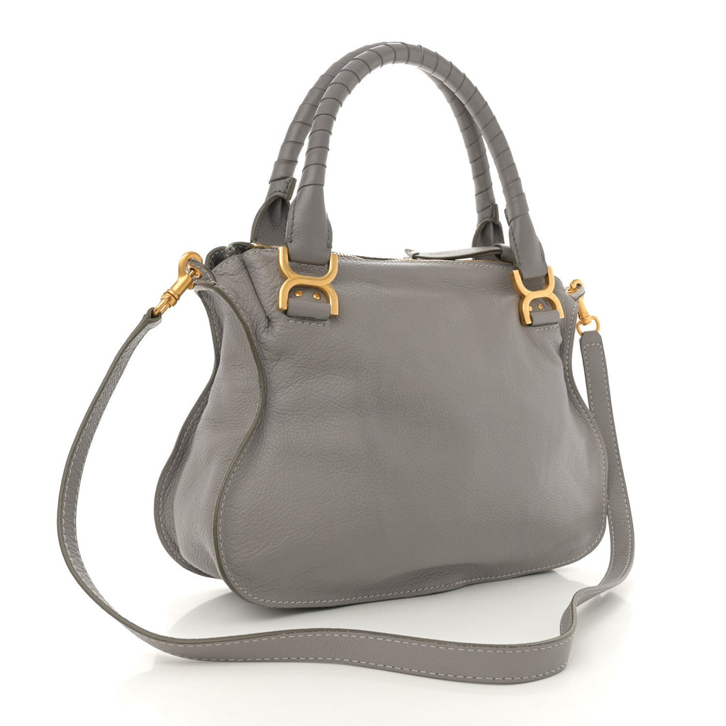 Calfskin Medium Marcie Satchel Cashmere Grey