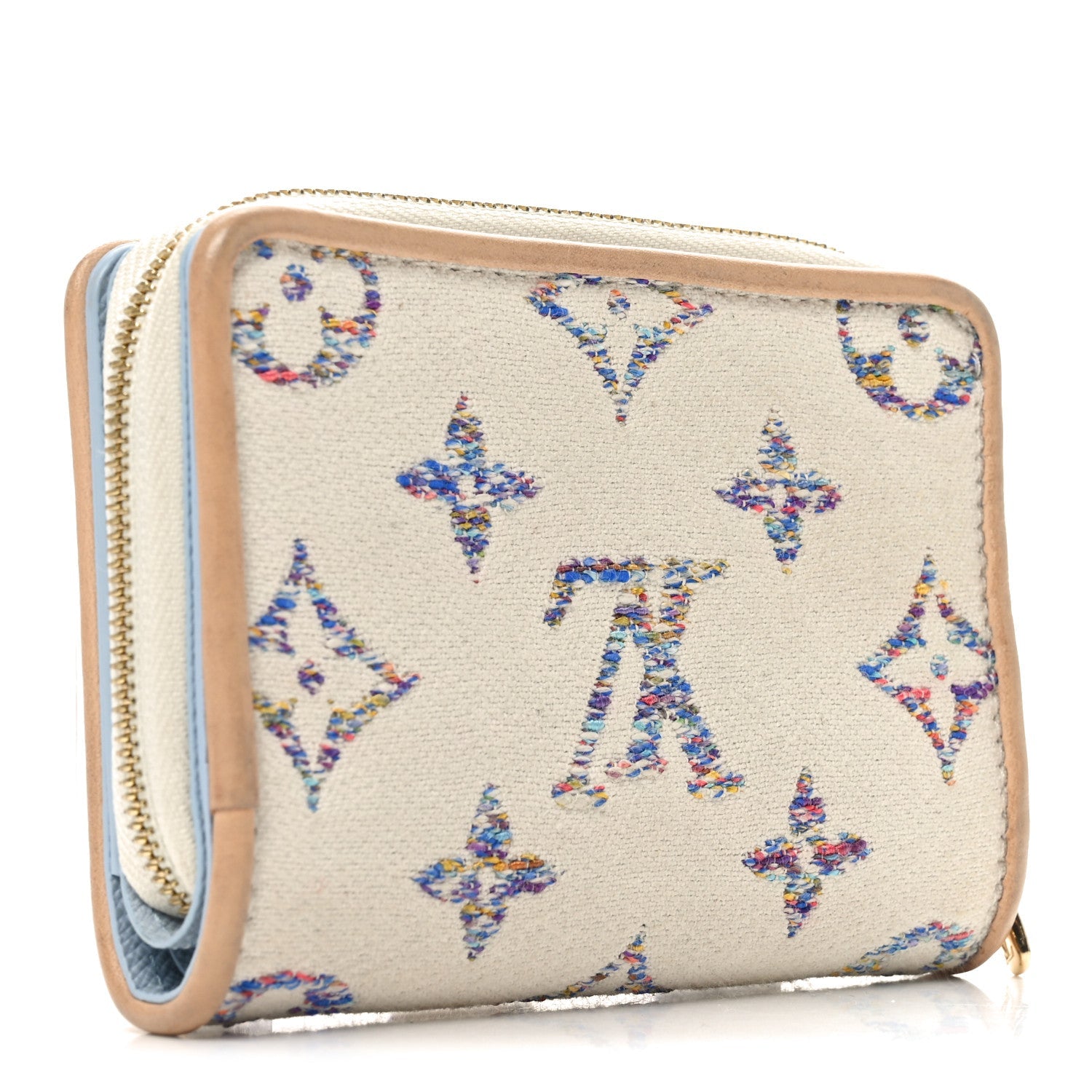 Monogram Jacquard Lou Wallet White