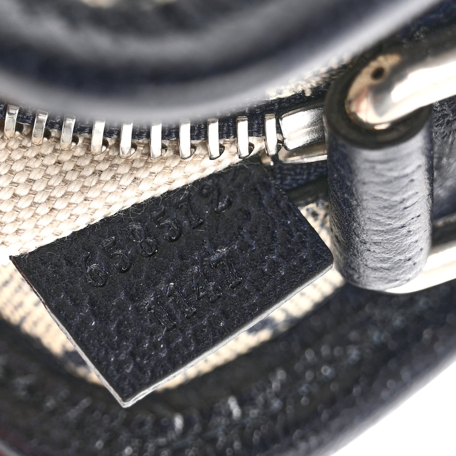 GG Supreme Monogram Textured Dollar Calfskin Mini Retro Interlocking G Shoulder Bag Beige Blue