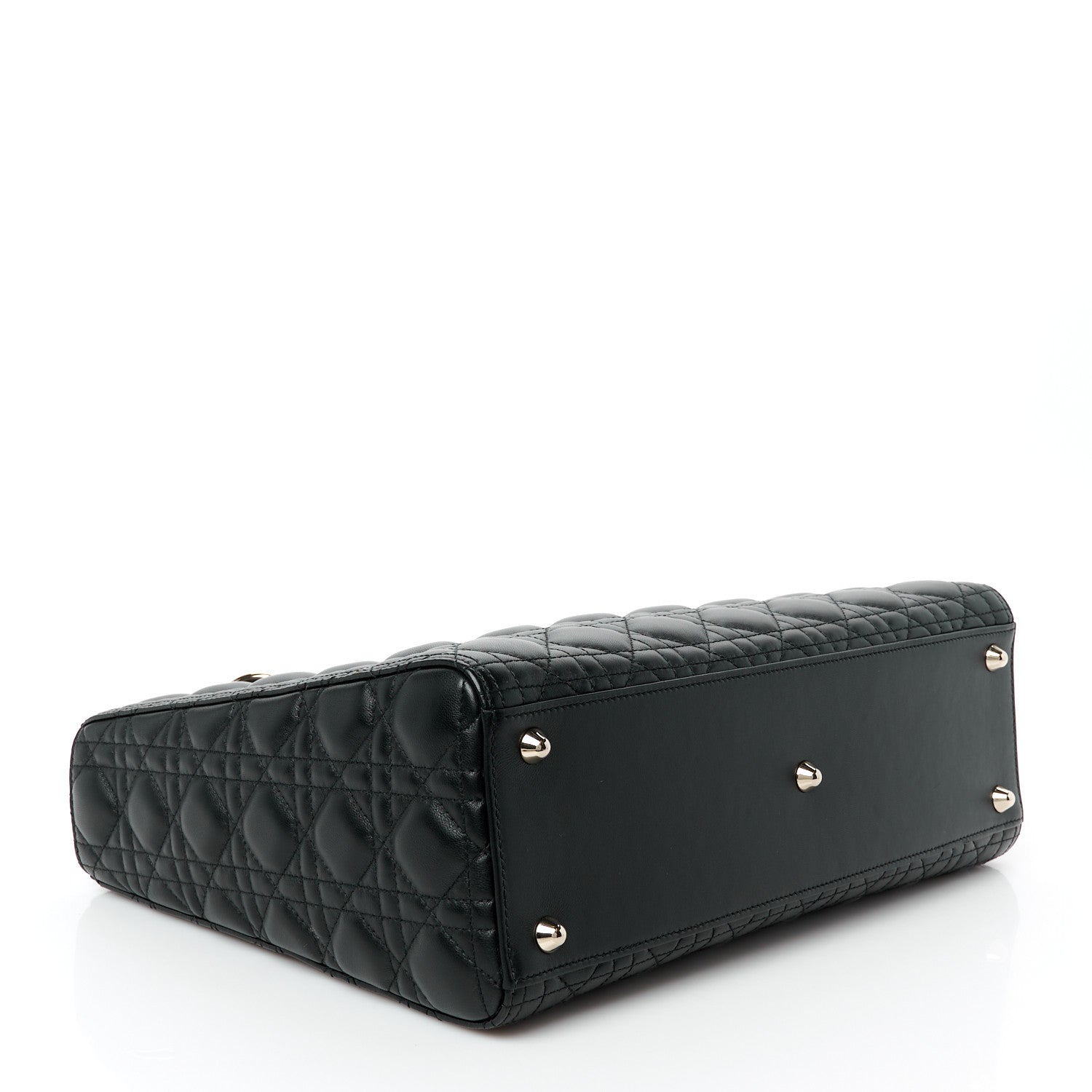 Lambskin Cannage Large Lady Dior Black