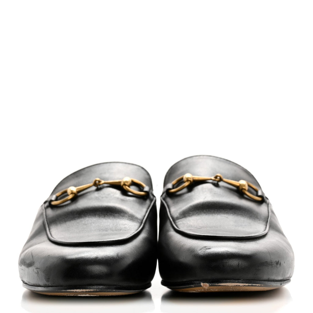 Calfskin Womens Princetown Slippers 38 Black