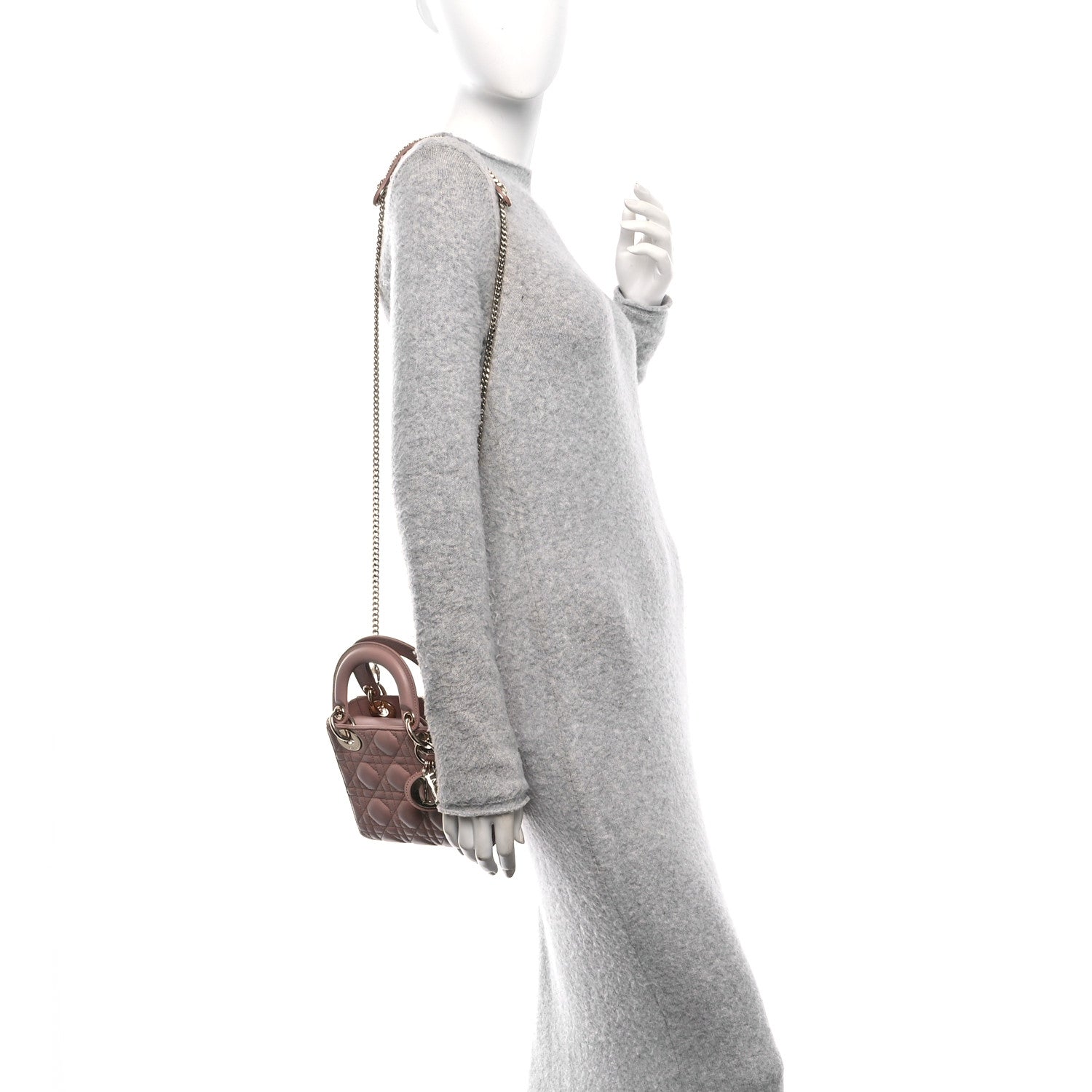 Lambskin Cannage Mini Lady Dior Fard