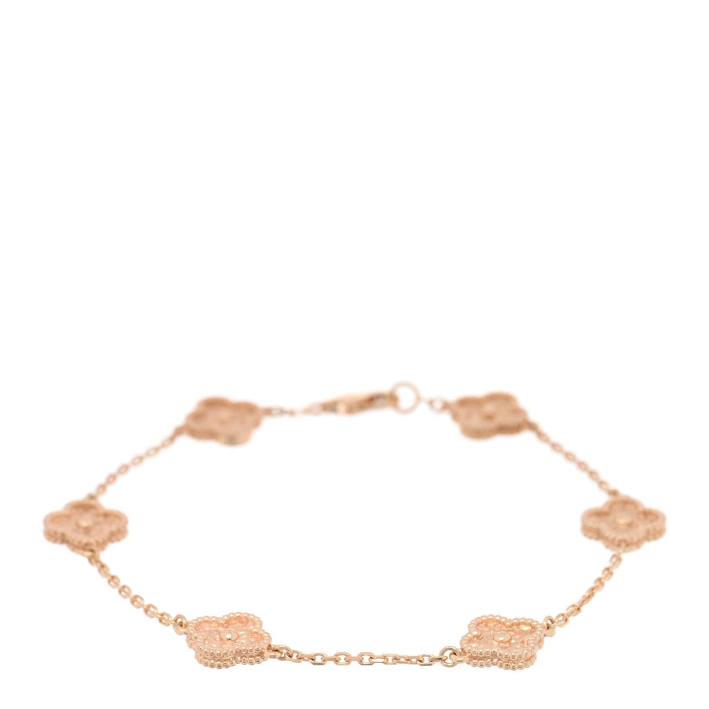 18K Rose Gold 6 Motifs Sweet Alhambra Bracelet