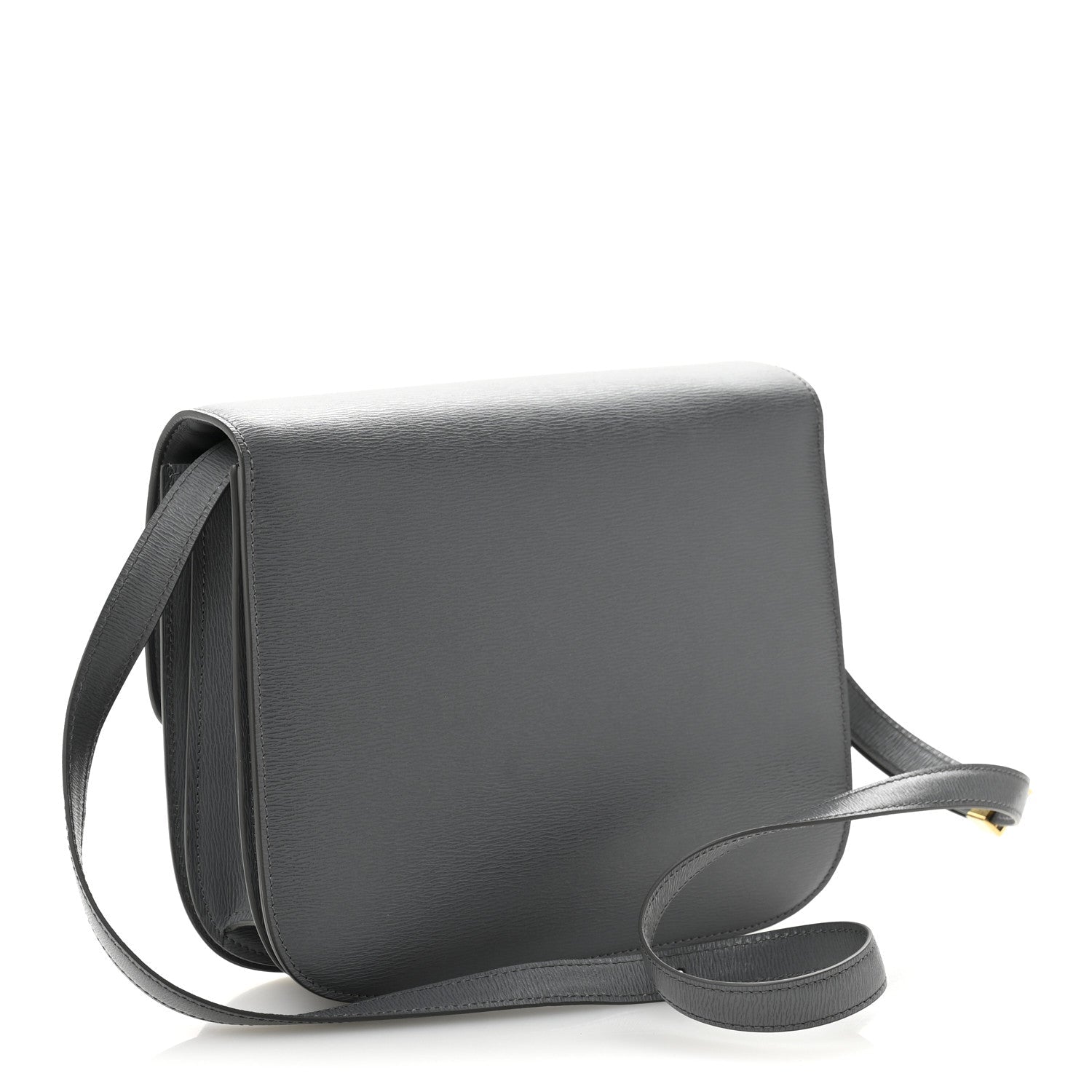 Liege Calfskin Medium Classic Box Flap Bag Grey