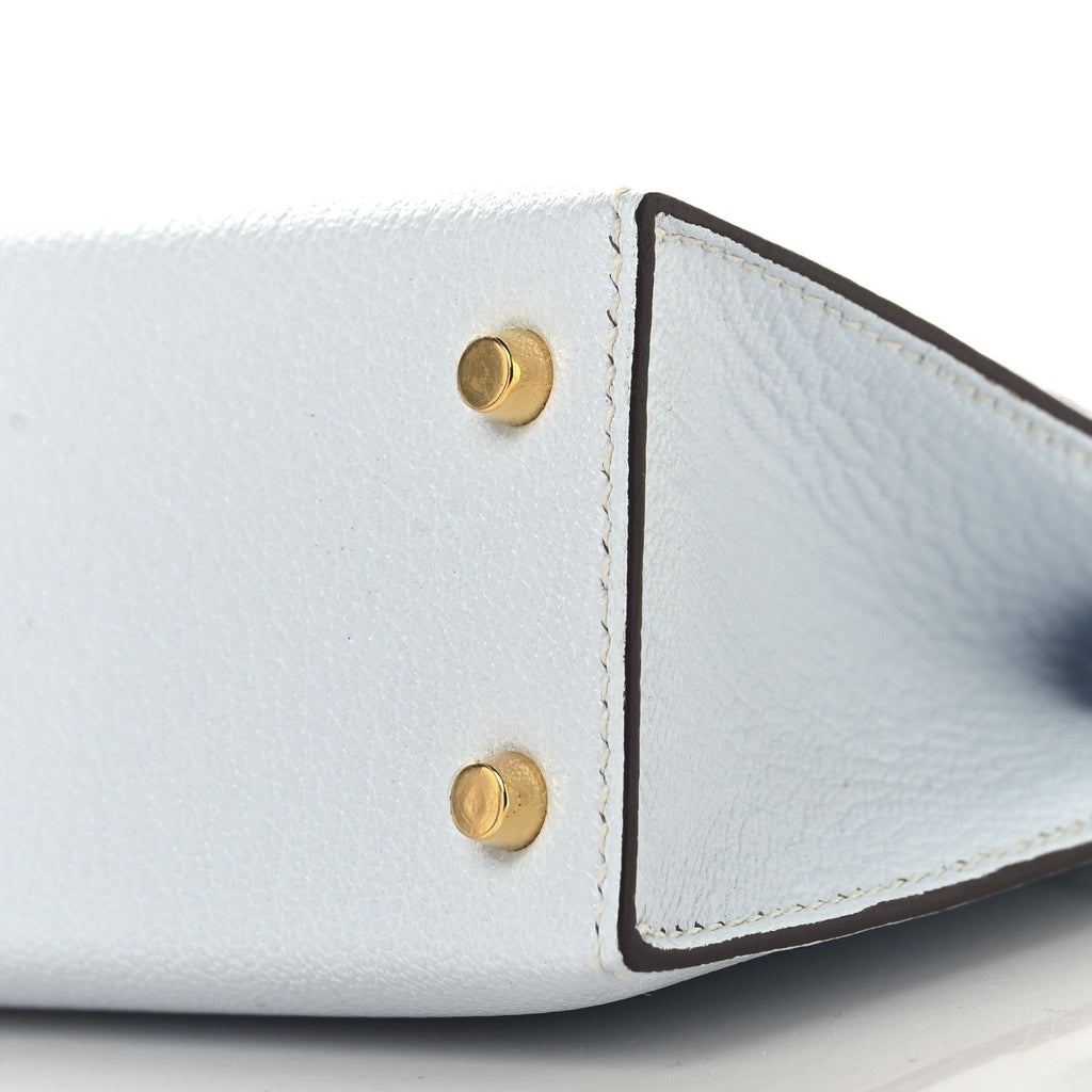 Chevre Mysore Mini Kelly Sellier 20 Bleu Brume Bleu Electrique